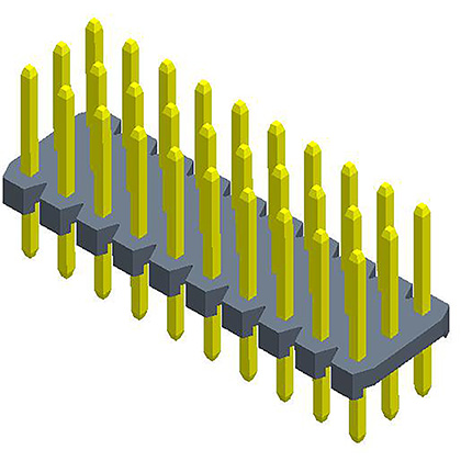2.00mmPin Header three/four Row 180°